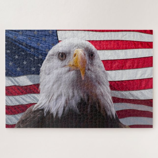 American eagle and flag jigsaw puzzle (Horizontal)