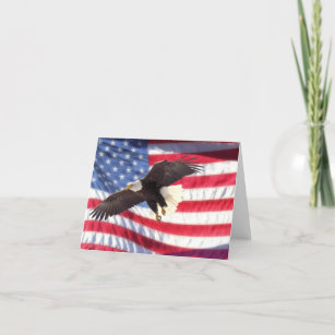 American Eagle and Flag Note Card