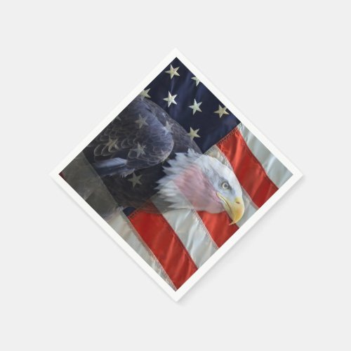 American Eagle and Flag Paper Napkins