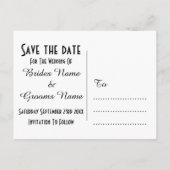 American eagle and flag save the date announcement postcard (Back)