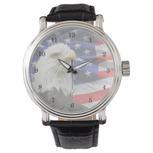 American Eagle and United States Flag Watch