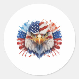 American Eagle Bald Eagle Classic Round Sticker