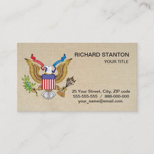 American eagle business card