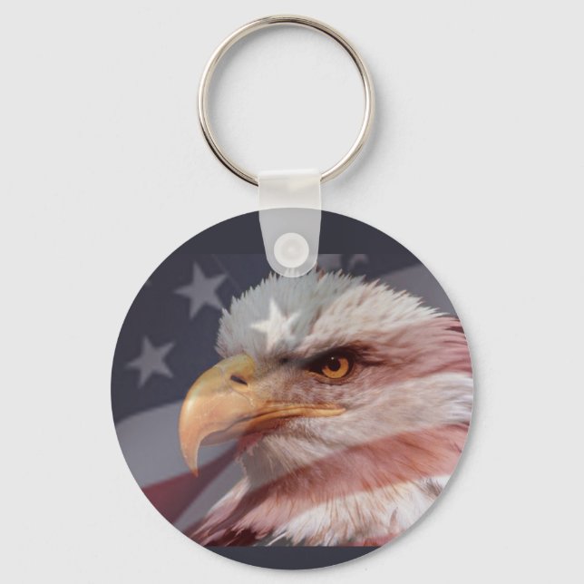 AMERICAN EAGLE  by SHARON SHARPE Keychain (Front)