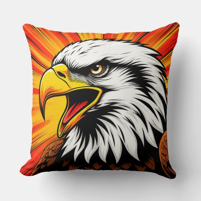 American Eagle Canvas – Freedom Gift Throw Pillow (Front)