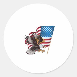 american eagle classic round sticker