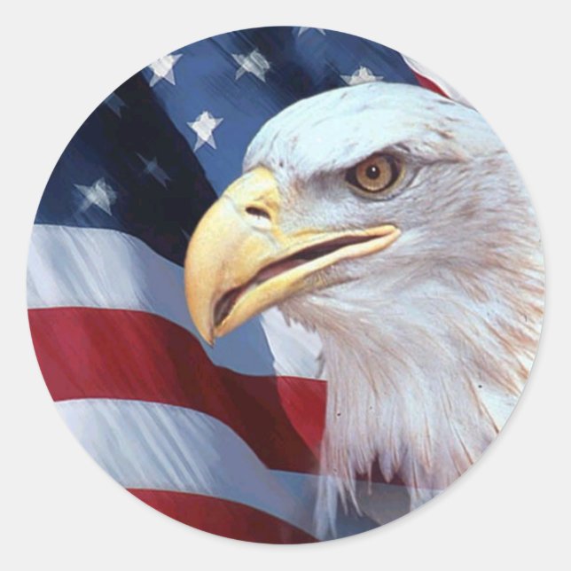 American Eagle Classic Round Sticker (Front)