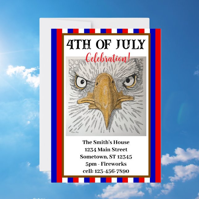 American Eagle Customizable Patriotic Invitation (Creator Uploaded)