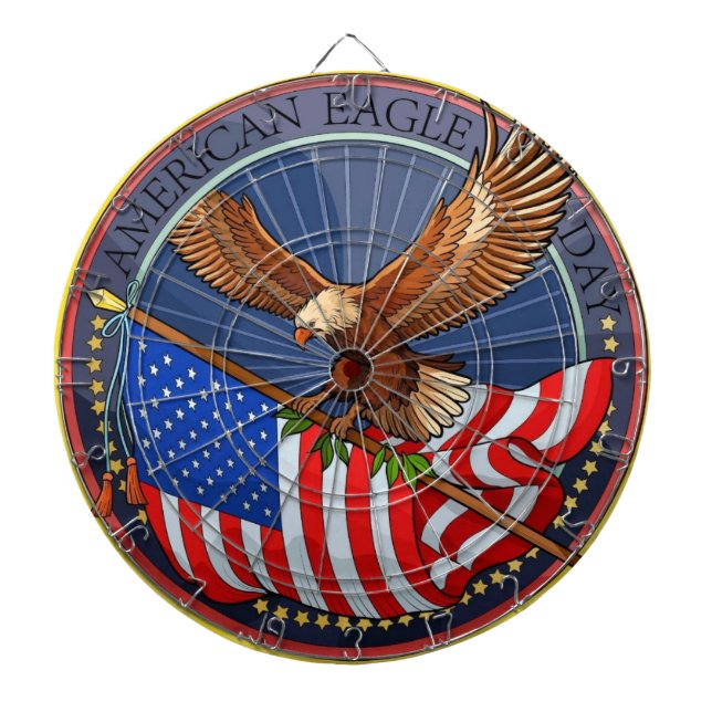 American Eagle Day Dart Board (Front)