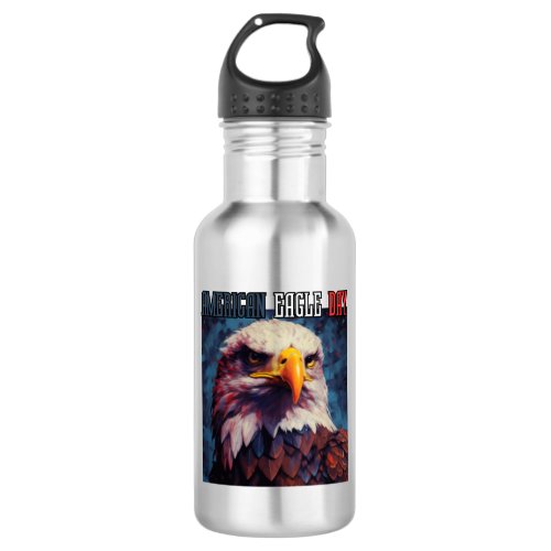 AMERICAN EAGLE DAY STAINLESS STEEL WATER BOTTLE