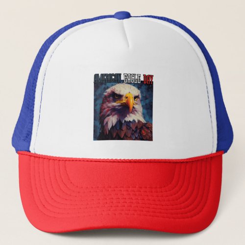 AMERICAN EAGLE DAY TRUCKER HAT