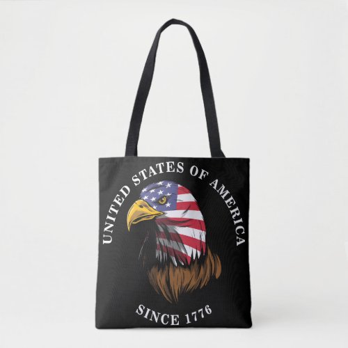american eagle design vintage stye tote bag