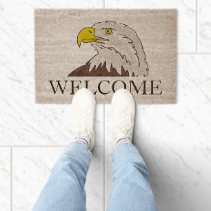 American Eagle drawing coco coir Fiber Doormat