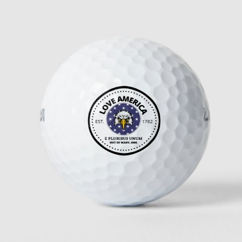 American Eagle E Pluribus Unum _ Love America Golf Balls