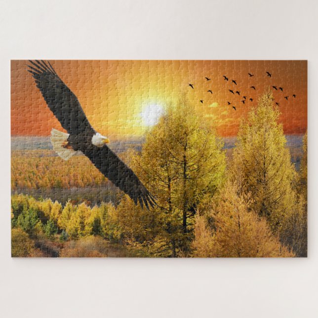 American Eagle Fall Colors Jigsaw Puzzle (Horizontal)