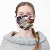 American Eagle Flag Adult Cloth Face Mask (Worn)