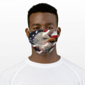 American Eagle Flag Adult Cloth Face Mask (Worn)