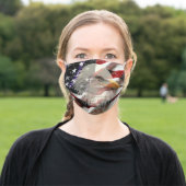 American Eagle Flag Adult Cloth Face Mask (Outside)