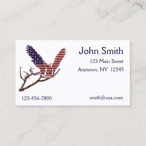 American Eagle Flag Business Card