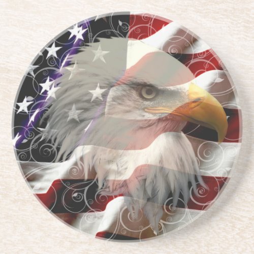 American Eagle Flag Coaster