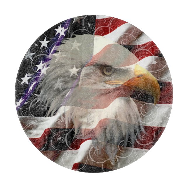 American Eagle Flag Cutting Board (Front)
