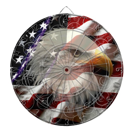 American Eagle Flag Dart Board