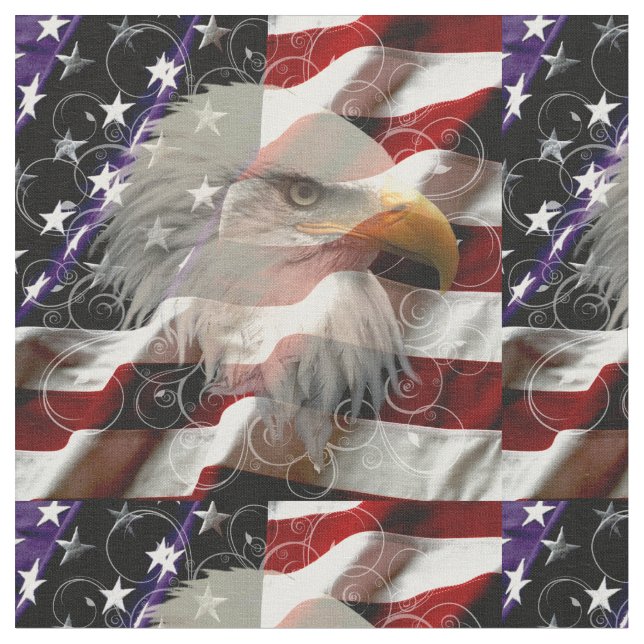 American Eagle Flag Fabric (Close Up)