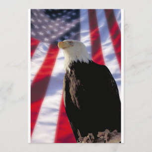 American Eagle & Flag Invitation