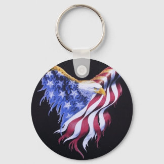 American Eagle Flag Keychain