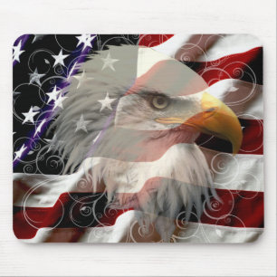 American Eagle Flag Mouse Pad