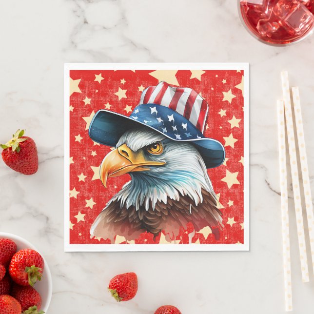 American Eagle Flag Napkins (Insitu)