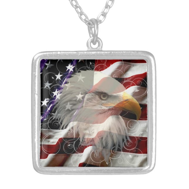American Eagle Flag Necklace (Front)