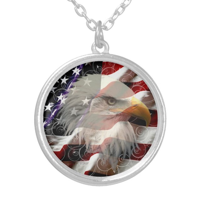 American Eagle Flag Necklace (Front)