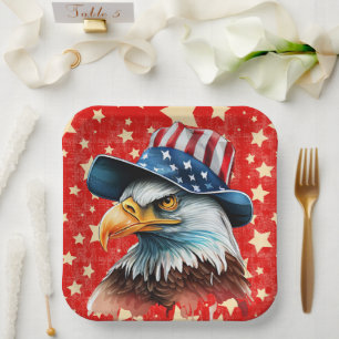American Eagle Flag Paper Plates