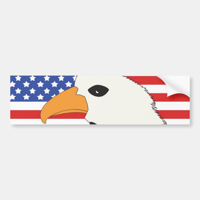 American Eagle Flag Patriotic Background Bumper Sticker