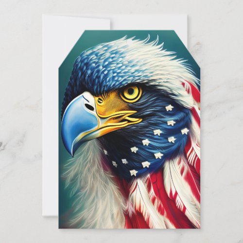 American Eagle flag patriotic design Invitation