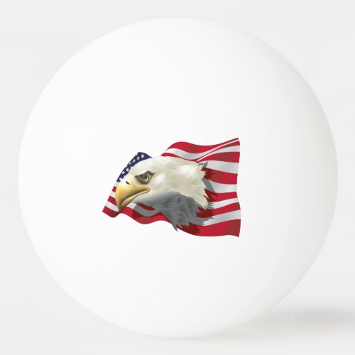 American Eagle Flag Ping Pong Ball