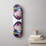 American Eagle Flag Skateboard<br><div class="desc">USA American Flag skateboard in a cool patriotic design showing united states of America flag skateboard design with stars and stripes in red white and blue with a bald eagle overlay in red white blue</div>