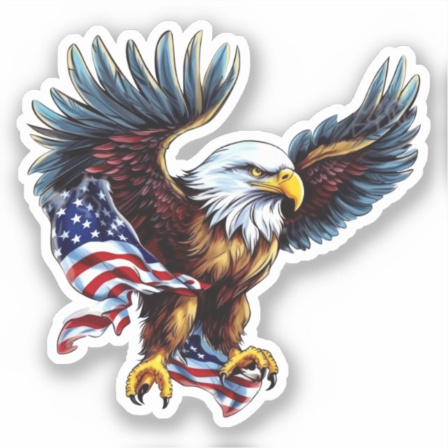 American Eagle Flag Sticker (Front)
