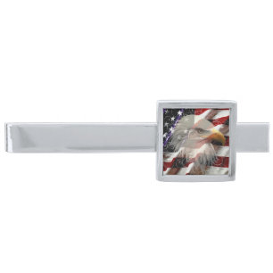 American Eagle Flag Tie Bar