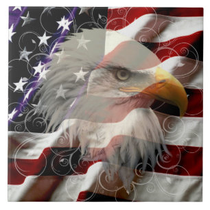 American Eagle Flag Tile