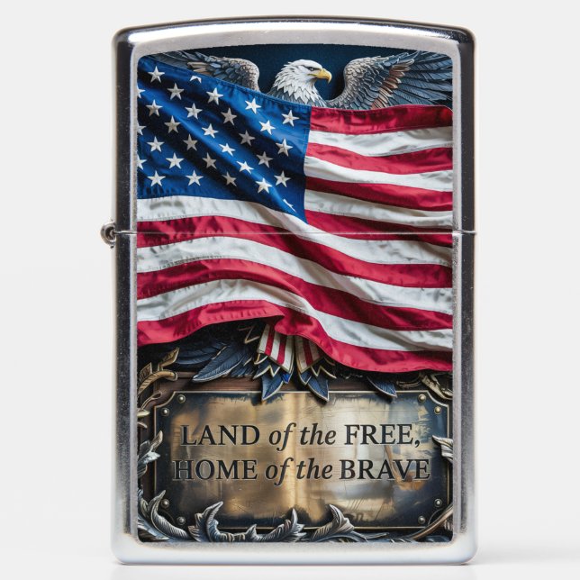 American Eagle Flags #4 Zippo Lighter (Front)