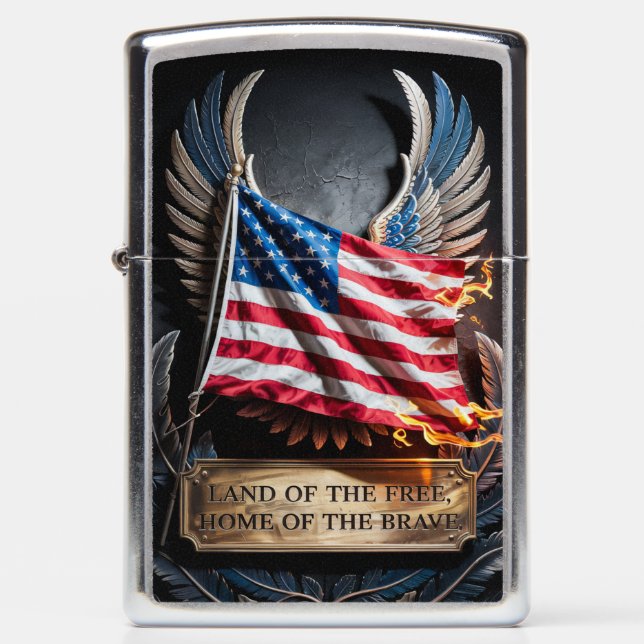 American Eagle Flags #5 Zippo Lighter (Front)