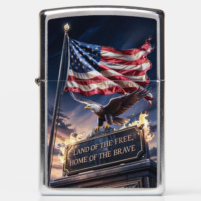 American Eagle Flags #9 Zippo Lighter (Front)