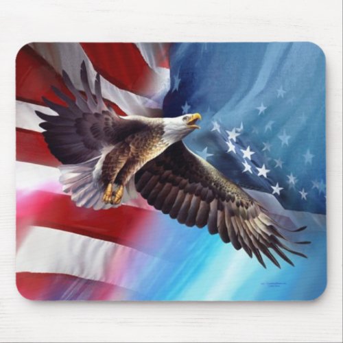 american eagle flying mouse pad