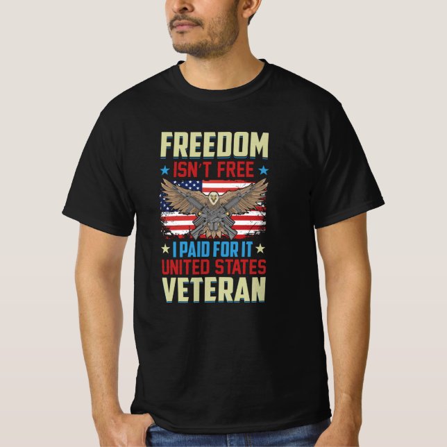 American Eagle - Freedom Isnt Free Veteran T-Shirt (Front)