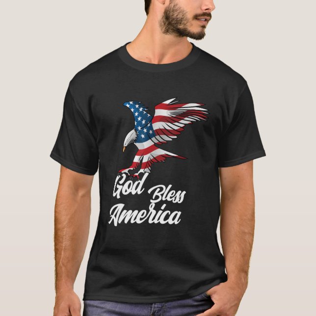 American Eagle God Bless America T-Shirt (Front)