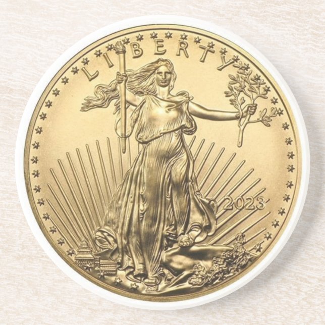 American Eagle Gold coin Coaster (Front)