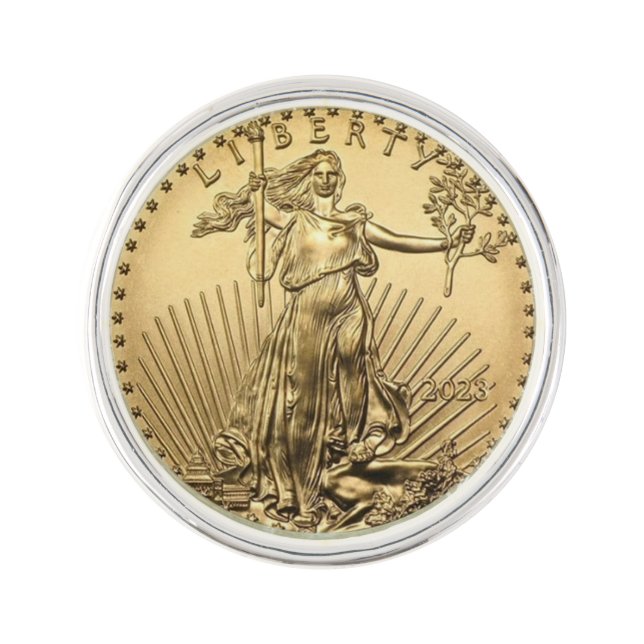 American Eagle Gold coin Lapel Pin (Front)