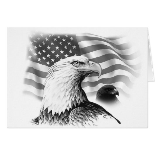 American Eagle Greeting Card (Front Horizontal)